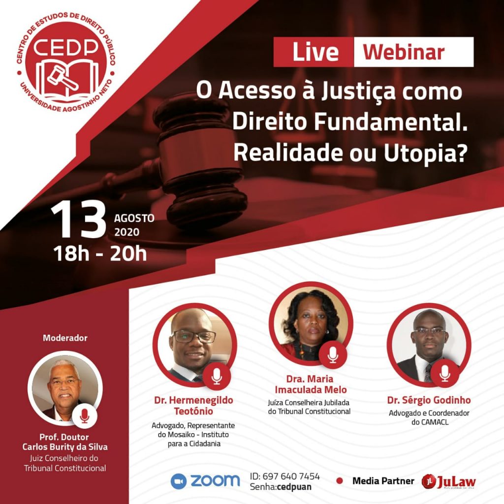 Webinar sobre o “Acesso à Justiça como Direito Fundamental. Realidade ou Utopia?”